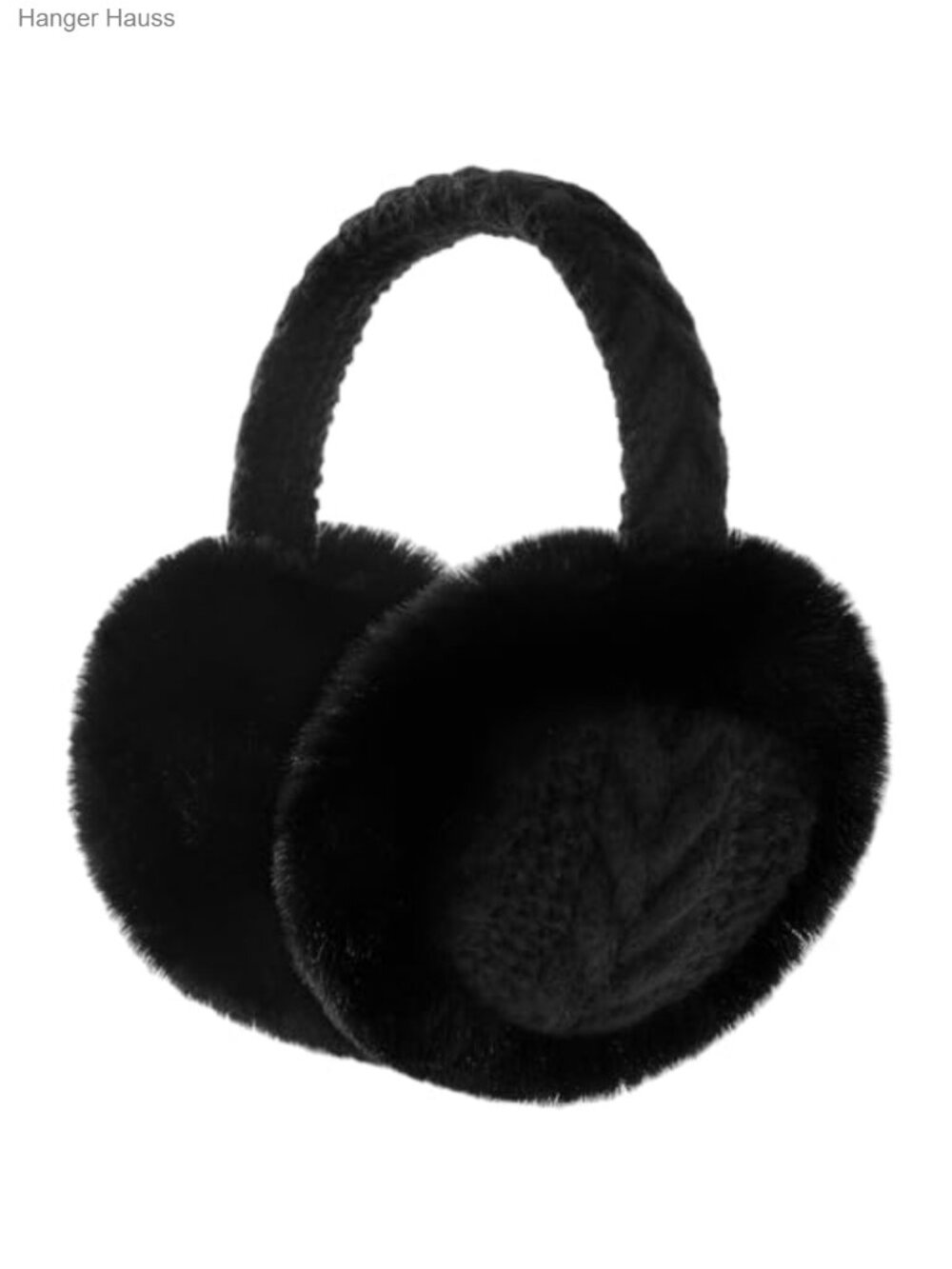 Foldable Faux Fur Cable Knit Winter Earmuffs Ear Warmers